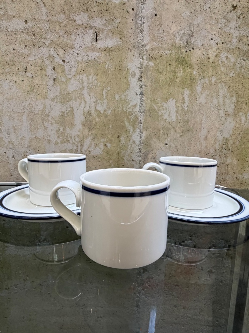 Vintage Dansk Christianshavn Bistro Mugs / Saucers, Made in Japan
